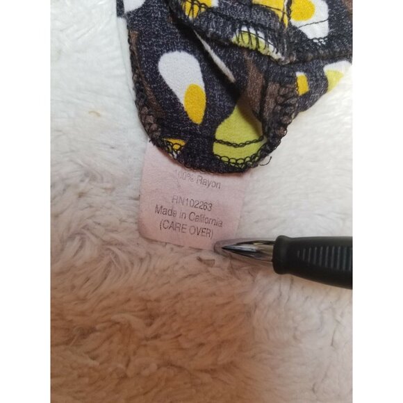 Loco Lindo Womens Small Flare Skirt Pull On Knee-Length Floral Plumeria Brown - Picture 4 of 6